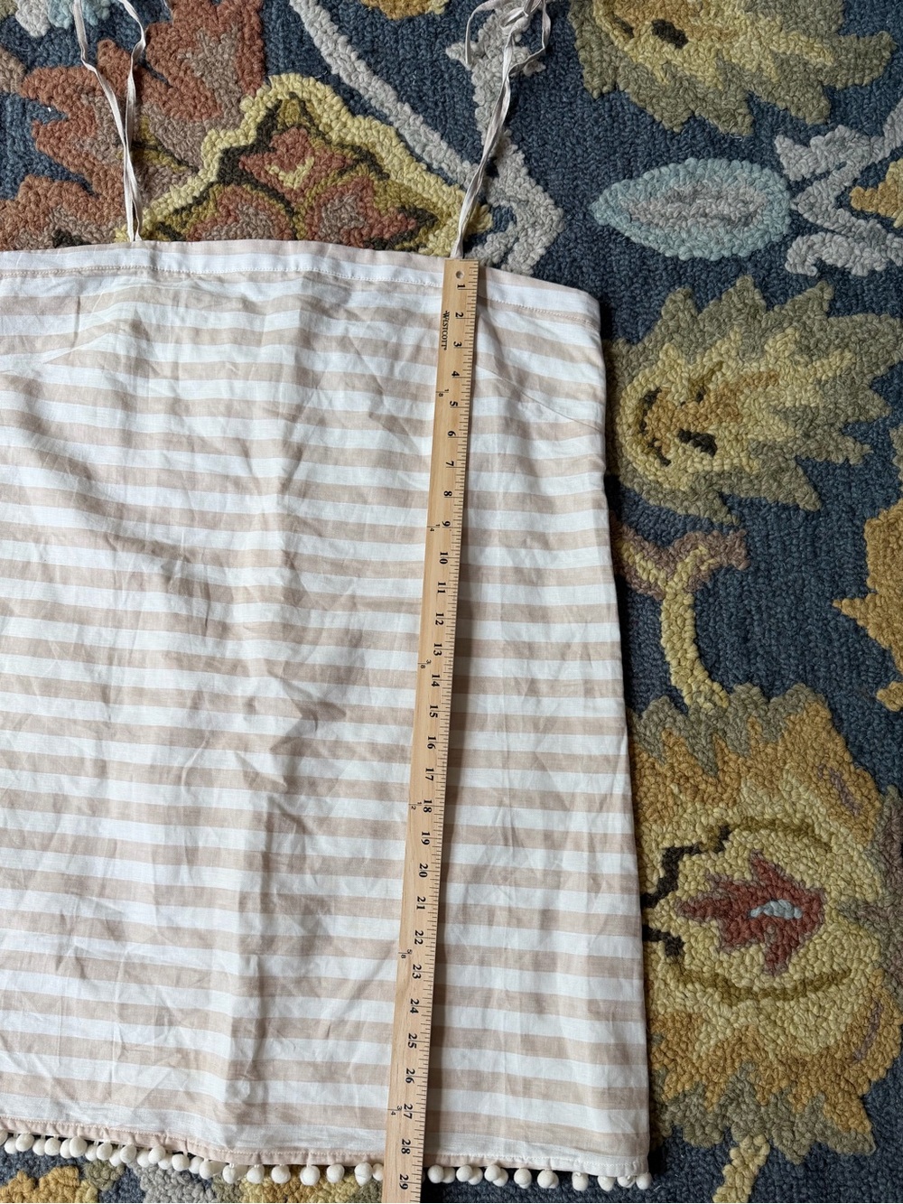 J. Crew Striped Tie‑Strap Sundress in Cream and White Size XL - Picture 5 of 10